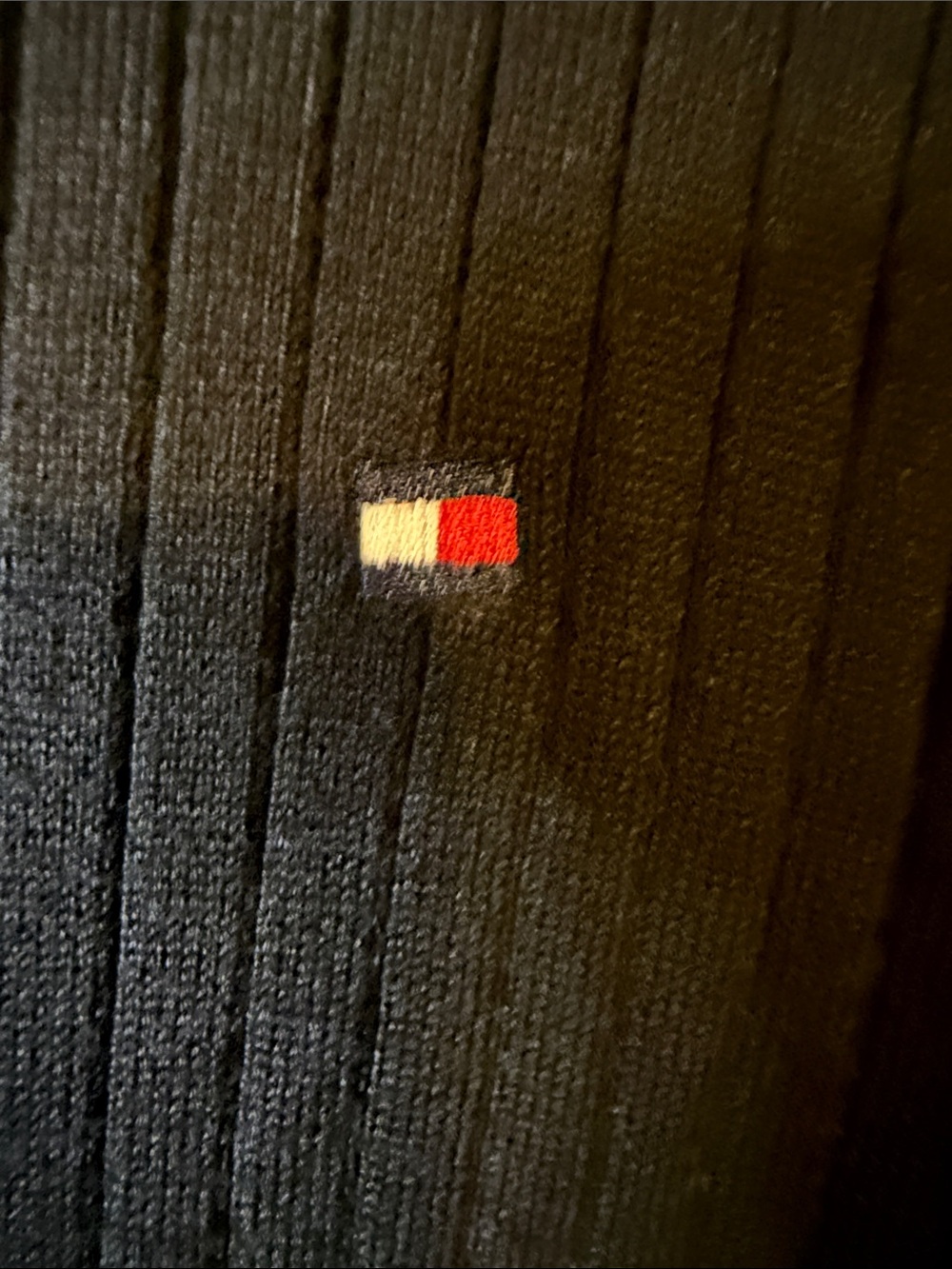 Tommy Hilfiger Black Ribbed Turtleneck Sweater Dress - Picture 7 of 7